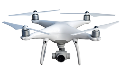 Drone PNG, Modern Quadcopter with Rotors, Transparent Background, Aerial Technology Illustration, Photography, Videography, and Remote-Controlled Flight Design