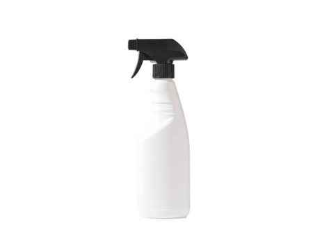 White plastic spray bottle with black trigger
