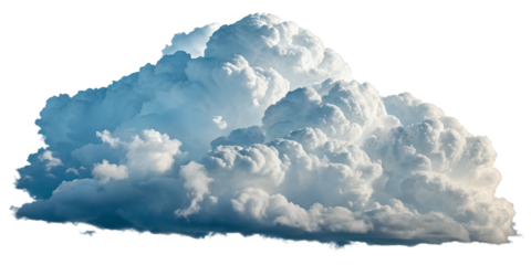 Fluffy Cumulus Cloud Formation Isolated Against Black Sky on Transparent Background fluffy cumulus