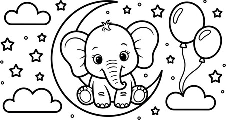 Weather Icon Design Featuring Cloud and Sun Line Art Style