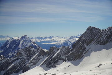 The Alpes seen from the Zugspitze, Germany