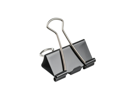 Black metal paperclip