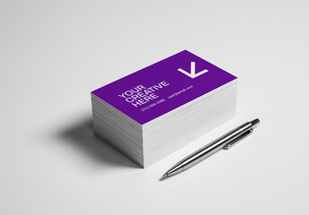 Single Bundle Business Card Mockup