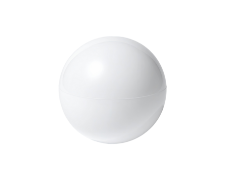 A plain, white sphere against a black background.  It's a perfect, smooth, glossy ball