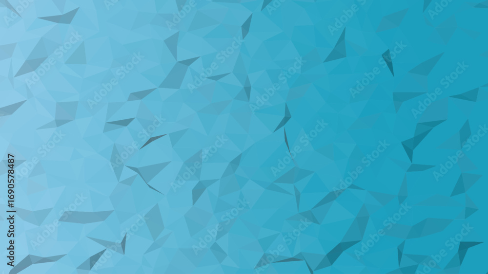 Aufkleber abstract low poly geometric background with blue gradient and shadows vector