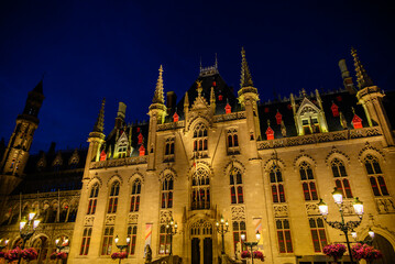 Provincial Court (Provinciaal Hof), former Provincial Government of West Flanders, on Markt main square in Bruges, Belgium