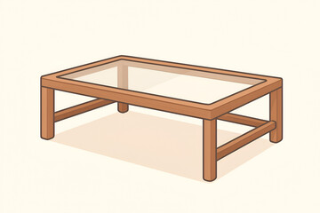 wooden table isolated on white