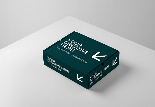 Top Side View Box Mockup