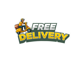 Delivery Free Sticker with transparent Background