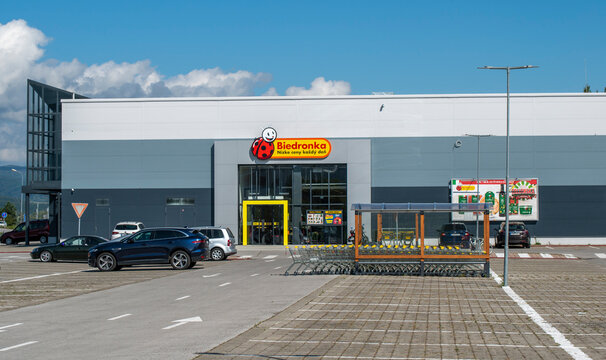 Zvolen, Slovakia - September, 7 , 2025 : Biedronka supermarket sign. Biedronka is the largest chain of discount shops in Poland.