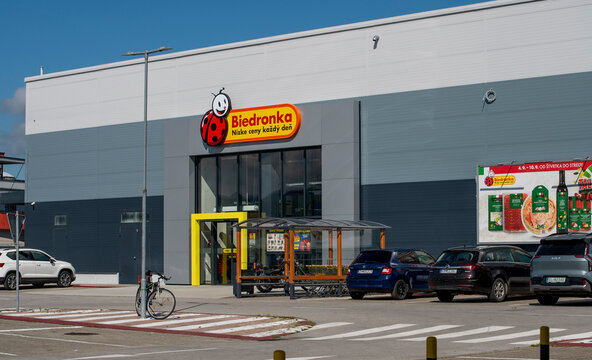 Zvolen, Slovakia - September, 7 , 2025 : Biedronka supermarket sign. Biedronka is the largest chain of discount shops in Poland.