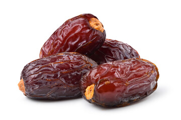 Dates fruit isolated on white.