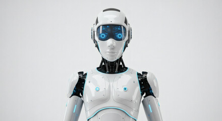 Sleek Futuristic Robot High-Tech Humanoid Design with Advanced Features
