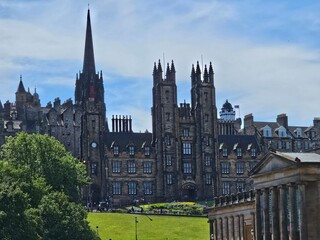Obraz premium Edinburgh Sehenswürdigkeiten und Altstadt Panorama