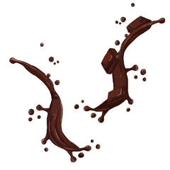 Chocolate splash vector