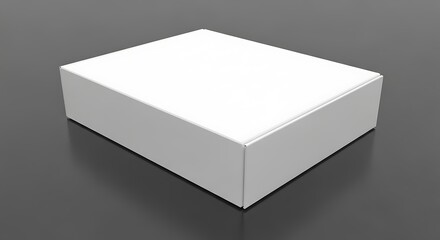 Blank White Box on Gray Background.
