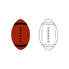 Illustration vector graphic of american football ball. Rugby ball vector isolated on white.