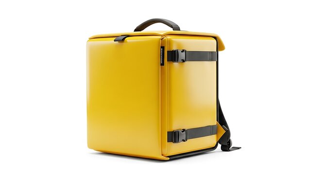 Yellow Delivery Backpack for Food Delivery Services.