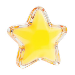 3d Shiny yellow star for a celebration, perfect to show appreciation and make something special