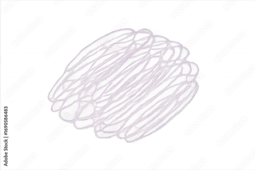 Poster purple scribble creating a soft, dreamlike effect on a transparent background, perfect for adding a 