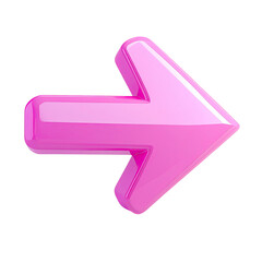3D pink right-pointing arrow
