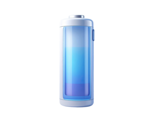 Full battery icon, light-blue liquid