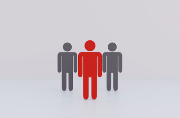 leadership teamwork creative idea concept red people outstanding with executive diversity trust team success dealing together cooperative. business success project plan leader.