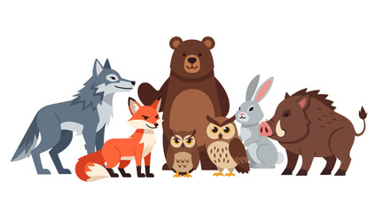 Forest Animals Group Illustration.