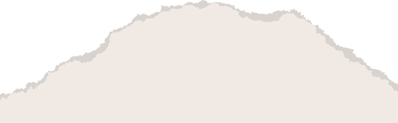 Notebook page with ripped edges. Paper scrap for collage layouts and scrapbook art. Retro template with rough accents. Realistic paper patch detail.