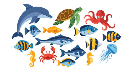 Obraz premium Diverse Marine Life - A Colorful Underwater Ecosystem.