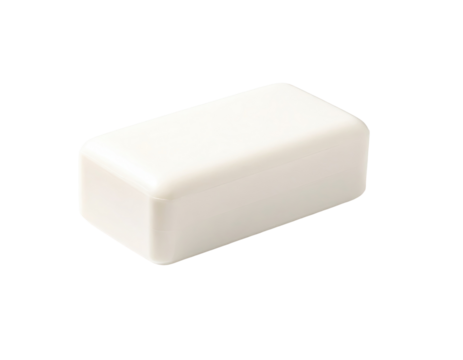 Off-white rectangular solid object, smooth surface, simple shape