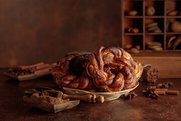 Traditional Scandinavian soft pretzels with cinnamon and sugar.