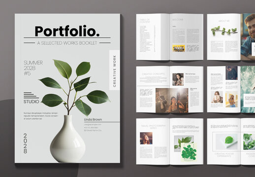 Modern Portfolio  Magazine Template Design Layout
