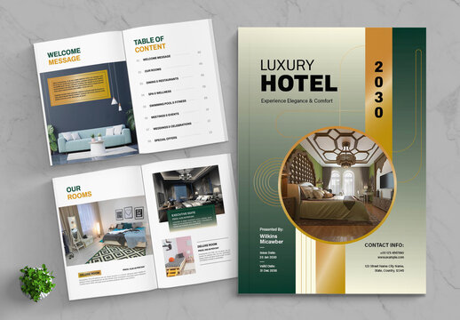 Luxury Hotel Brochure Template Layout
