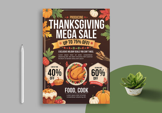 Thanksgiving Poster Template Layout