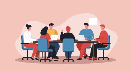 Diverse team collaborating in a modern office meeting, discussing ideas and planning projects. Represents teamwork, communication, and business strategy.