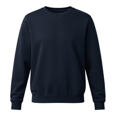 Plain navy blue crewneck sweatshirt mockup © PNG Lab