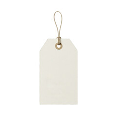 Blank paper gift tag with string loop