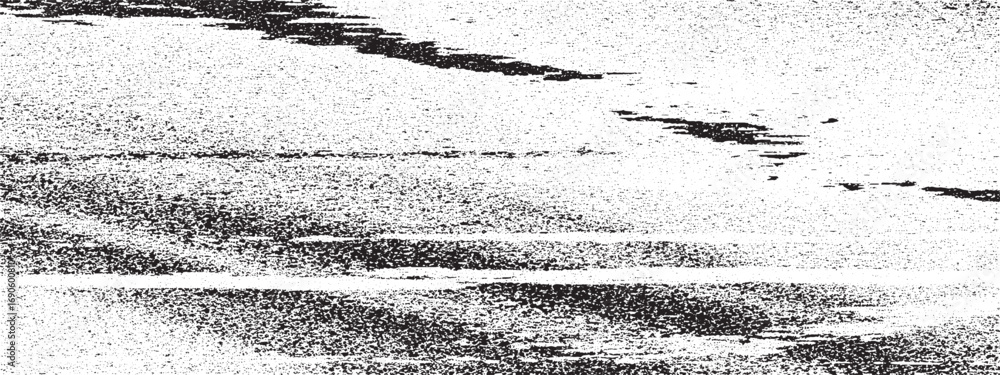 Aufkleber black and white abstract noise texture with horizontal lines and glitch effects for digital art proj