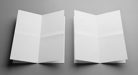 Blank Folded Papers for Design.