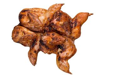 Grilled chicken with golden crust