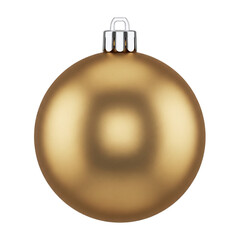 Matte gold christmas bauble tree ornament