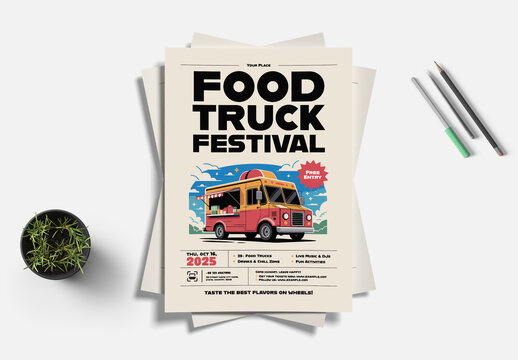 Food Truck Festival Flyer Layout