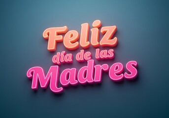 Celebrate Mother's Day with this cheerful and affectionate 'Feliz D&iacute;a de las Madres' artwork.