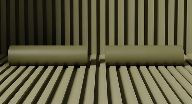 Industrial Cylinders on Grid.
