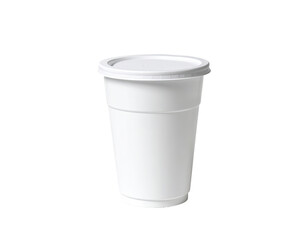 White disposable cup with lid (3)