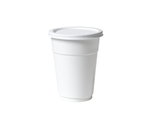 White disposable cup with lid (3)