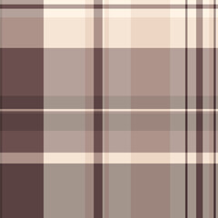 Harmonious beige  brown plaid background. A classic pattern evokes warmth, order,  tradition. Ideal for textiles, design,  graphic projects.