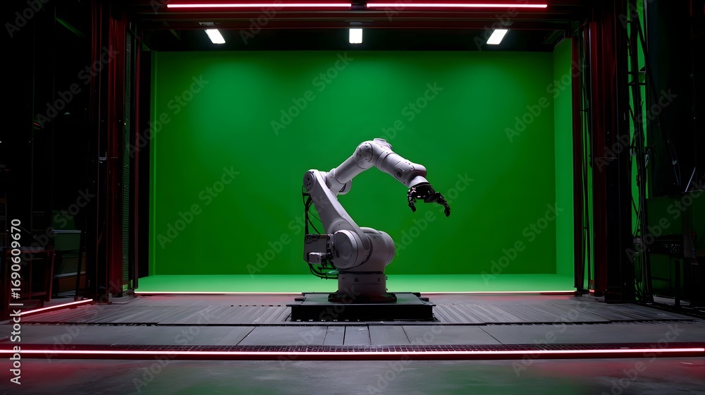 Aufkleber a highly advanced robotic arm demonstrating its impressive agility and flexibility by performing int