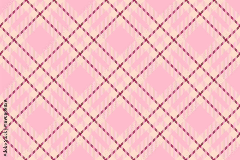 Aufkleber sweet and charming tartan pattern. soft pinks and muted tones create a warm, inviting backdrop for a